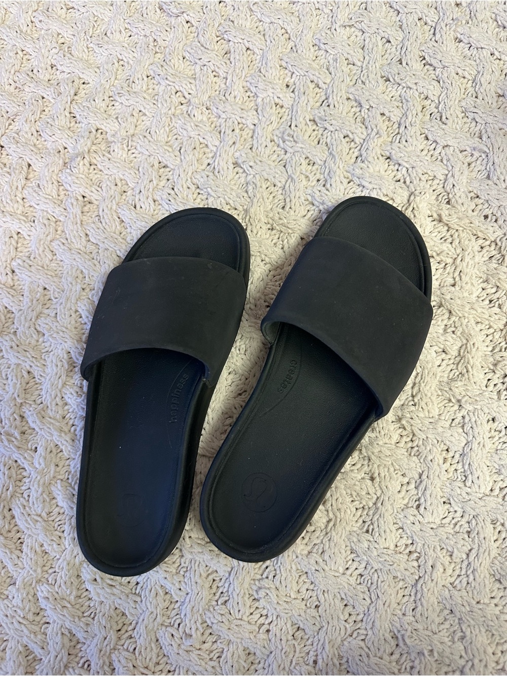 lululemon athletica Black Slide Sandals